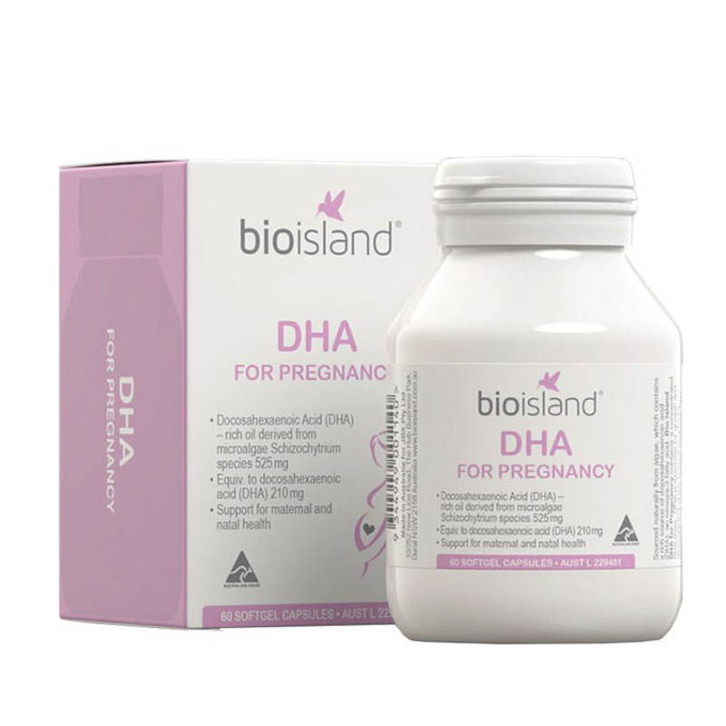 孕妇DHA海藻油  Bio island 澳洲原装进口 孕期哺乳期营养维生素60粒