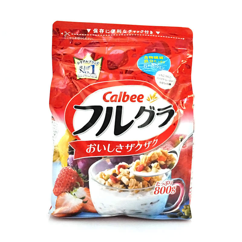 日本卡乐比水果冲饮麦片800g 营养早餐 颗粒果仁谷物Cal...